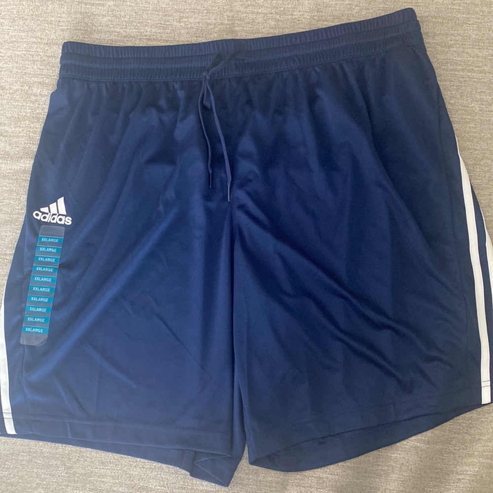 Adidas Aeroready blue 3 stripe shorts Size 2XL.  NWT